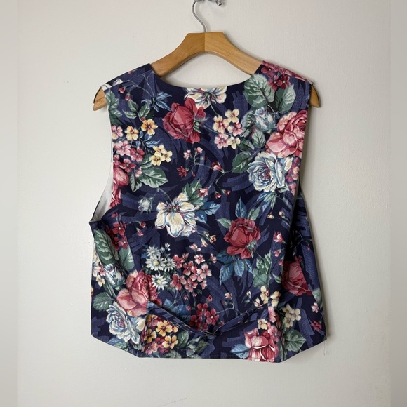 Orvis vintage floral button down women’s vest cottage, core, coastal grandma L - Picture 5 of 5